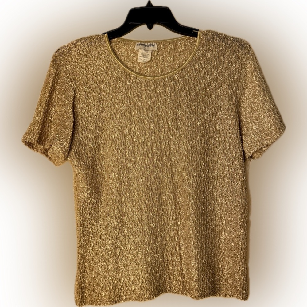 ✨ Vintage Heritage Road Metallic Knit Top – Size Large